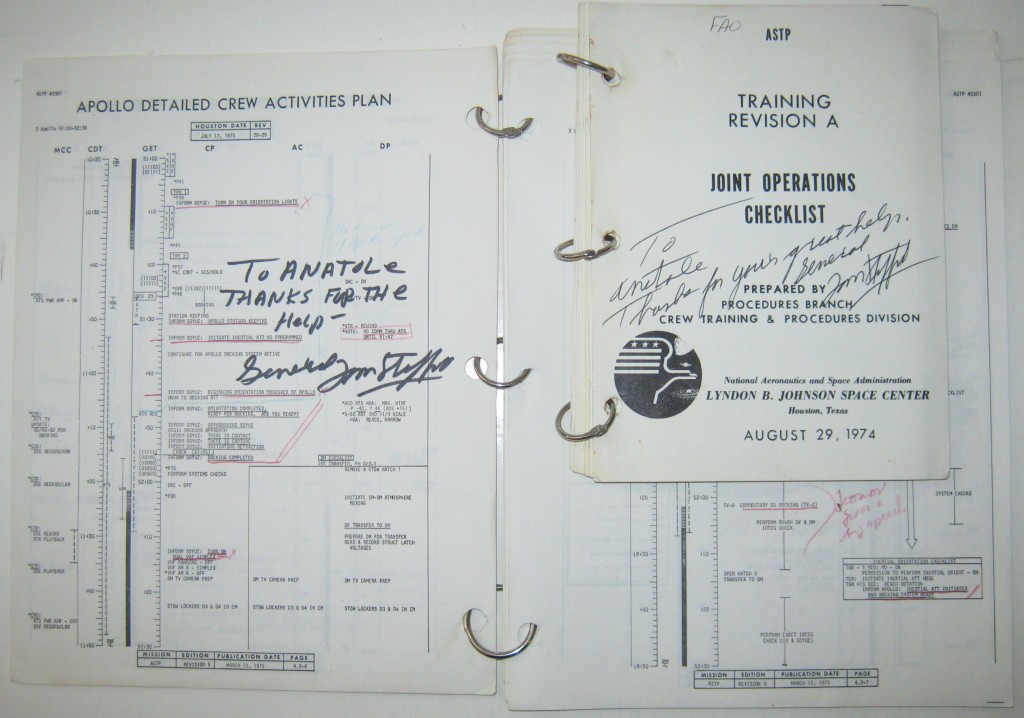 Appraisal: ASTRONAUTS--APOLLO-SOYUZ TEST PROJECT STAFFORD THOMAS Two items each Signed General