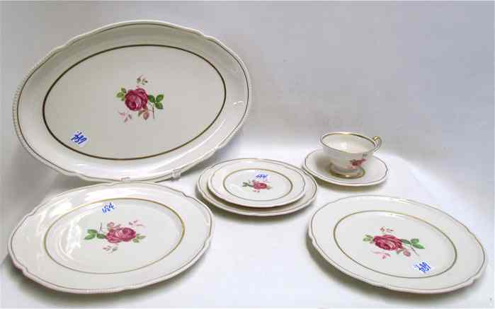 Appraisal: SEVENTY-THREE PIECE CASTLETON CHINA SET in the ''Dolly Madison'' pattern