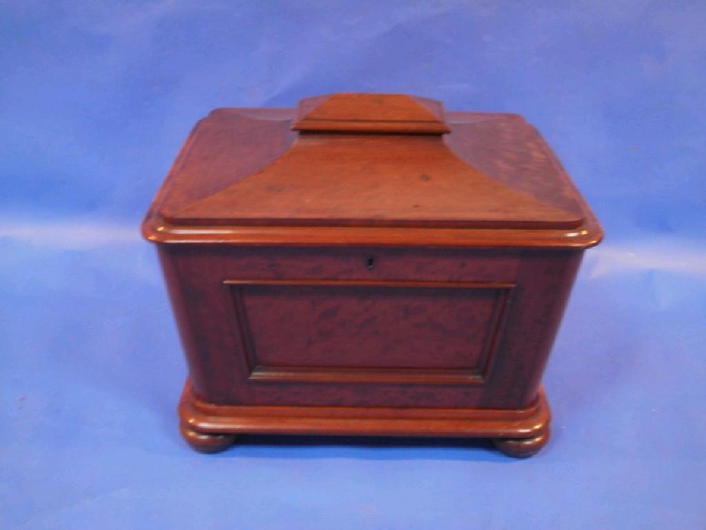 Appraisal: A large Victorian mahogany wine cooler of sarcophagus form cm