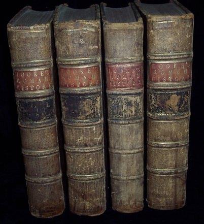 Appraisal: Hooke Nathaniel Roman History four volumes third edition quarto printed