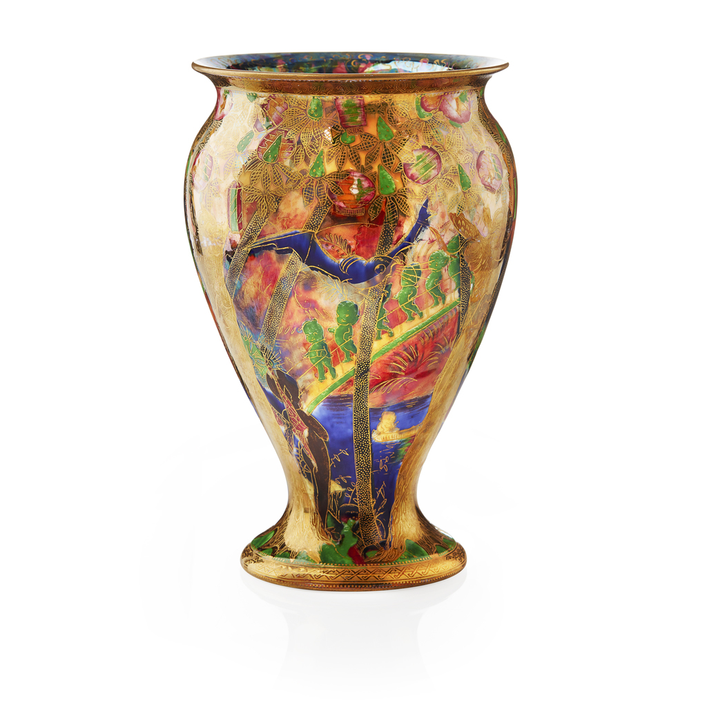 Appraisal: DAISY MAKEIG-JONES FOR WEDGWOOD 'FAIRYLAND' LUSTRE VASE S 'Imps on