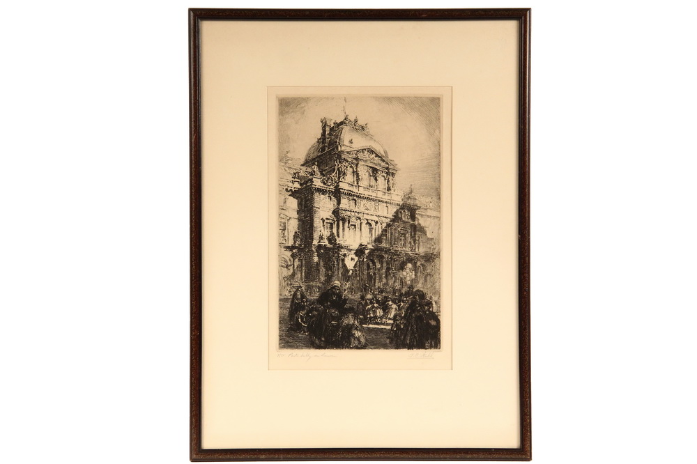 Appraisal: ETCHING - ' Porte Sully du Louvre ' by A