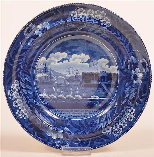 Appraisal: Historical Staff Blue Transfer China Soup Plate Historical Staffordshire Blue