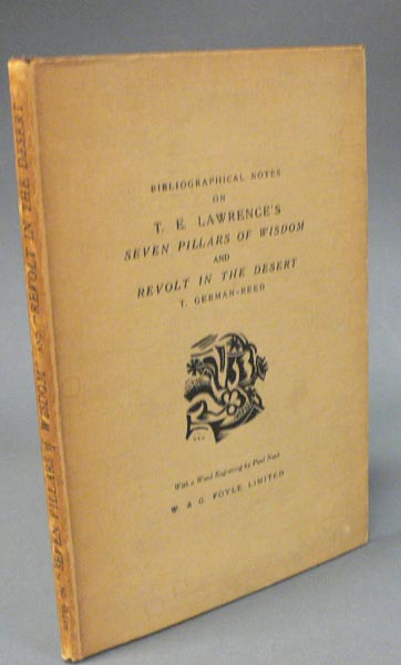 Appraisal: Bibliography T German-Reed Bibliographical Notes On T E Lawrence's Seven