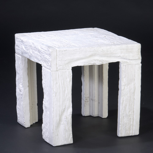 Appraisal: JOHN DICKINSON Painted plaster side table with combed simulated woodgrain