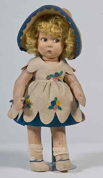 Appraisal: Lenci Doll Italian Lenci doll with side glancing brown eyes