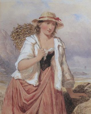 Appraisal: Henry E Hobson d The young fishergirl Signed and dated