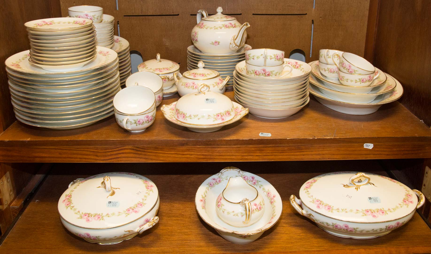 Appraisal: French floral partial dinner service