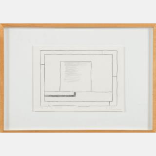 Appraisal: Peter Halley b Untitled Pencil and ink on paper Signed