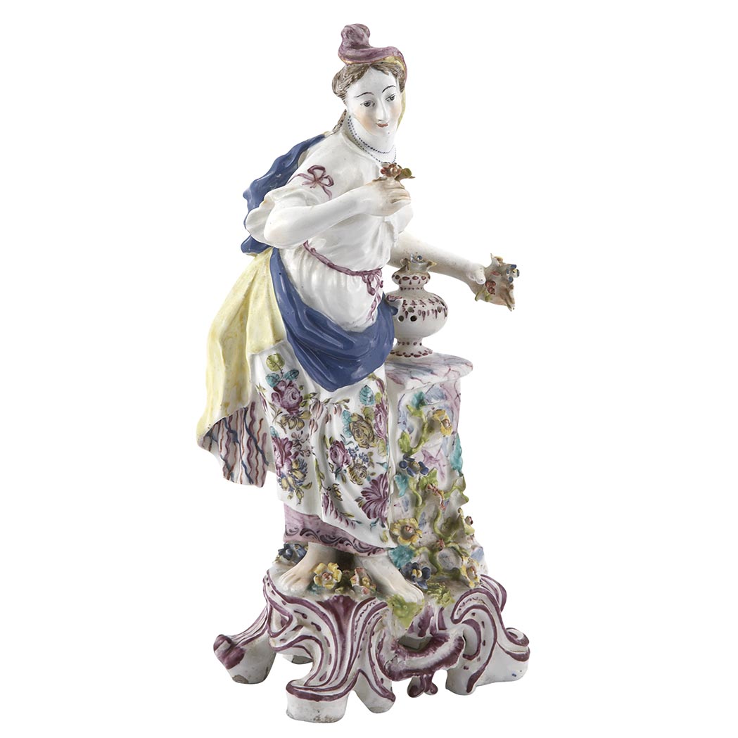 Appraisal: English Porcelain Figure of Spring Probably Bow th century Depicting