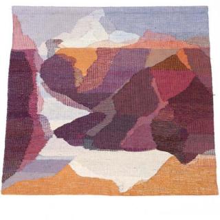 Appraisal: Silvia Heyden NC Switzerland hand-woven tapestry of linen and wool