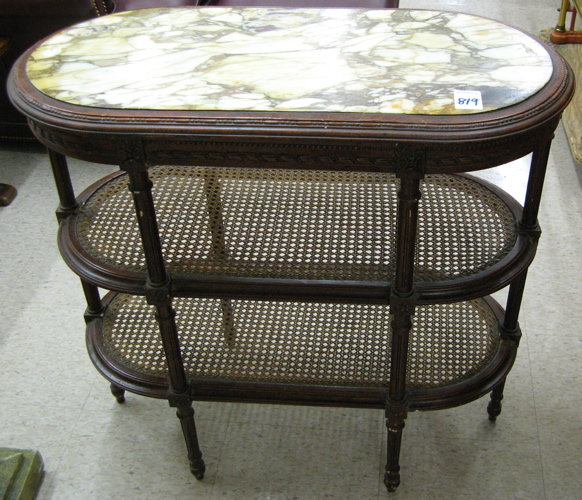 Appraisal: LOUIS XVI STYLE THREE-TIER PASTRIES TABLE early th century having