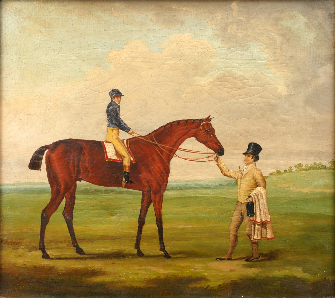 Appraisal: TH CENTURY ENGLISH RACEHORSE PORTRAIT Oil Canvas '' x ''