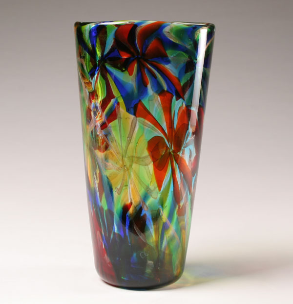 Appraisal: Fratelli Toso Stellato glass vase designed by Pollio Perelda c