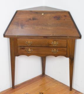 Appraisal: Slant Front Corner Secretary Double drawer slant front corner secretary