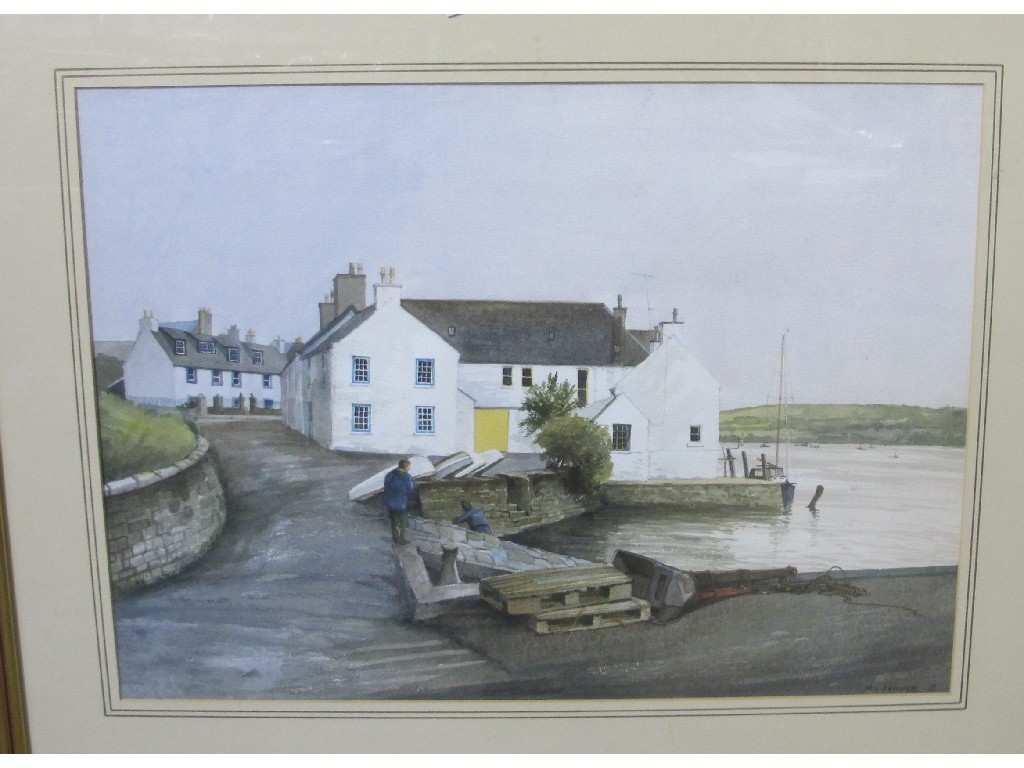 Appraisal: W L FENNER Watercolour 'Kirkcudbright Harbour' signed recto and labelled