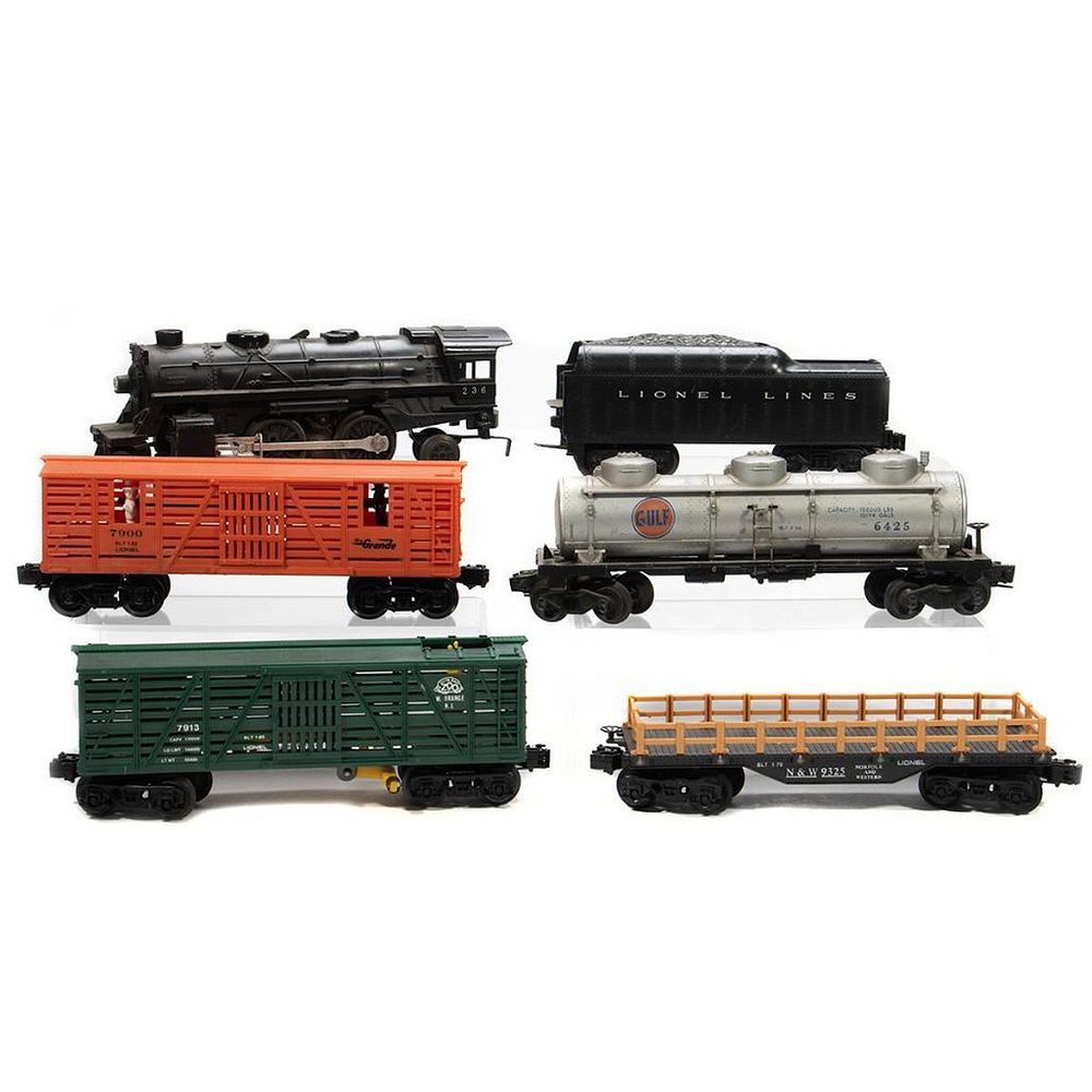 Appraisal: Lionel Loco and Freight Cars Lionel Locomotive - - -