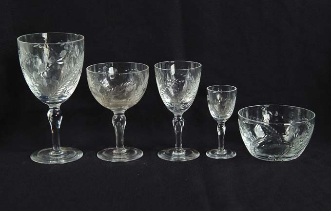 Appraisal: PIECES OF WEBB CORBET CUT GLASS STEMWARE Nice cut glass