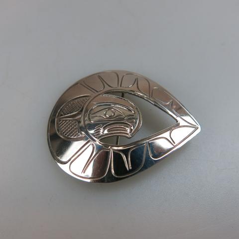 Appraisal: Haida Sterling Silver Pin marked JL cm length