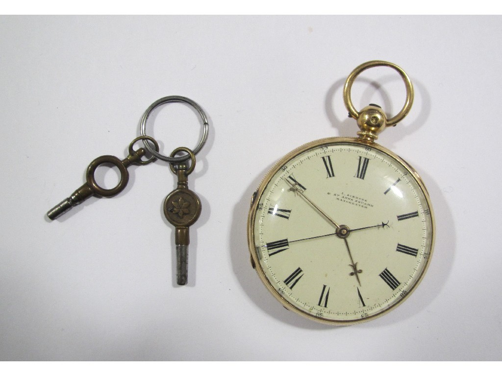 Appraisal: Victorian ct gold cased open faced pocket watch by I