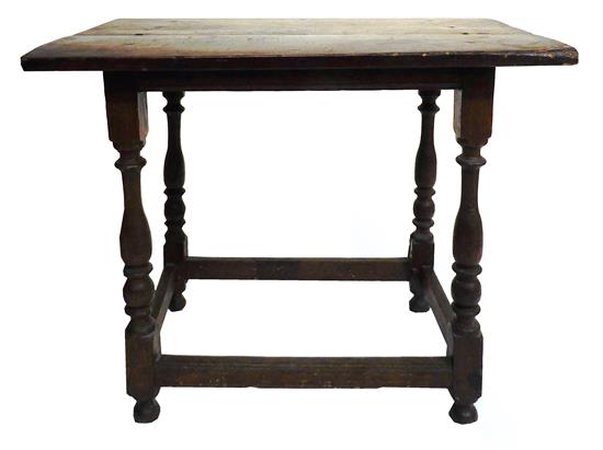 Appraisal: Early th C American tavern table oak maple and ash