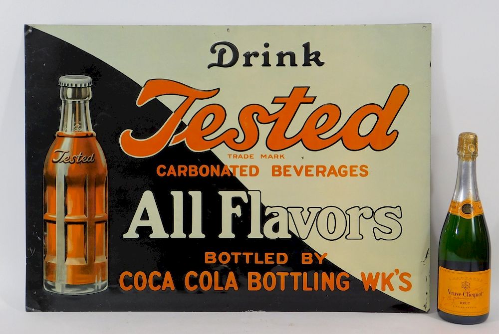 Appraisal: Coca-Cola All Flavors Tested Beverages Tin Sign United States th