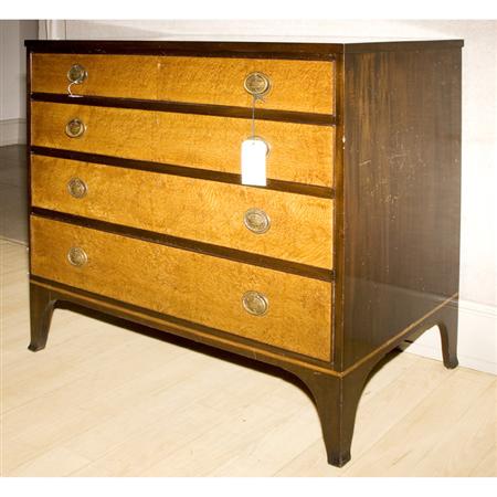 Appraisal: Federal Style Inlaid Maple and Mahogany Chest of Drawers Estimate