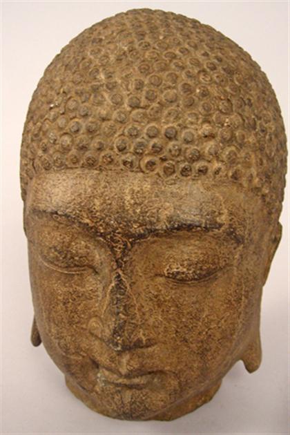 Appraisal: Chinese stone carved head of Bodhisattva Well carved from a