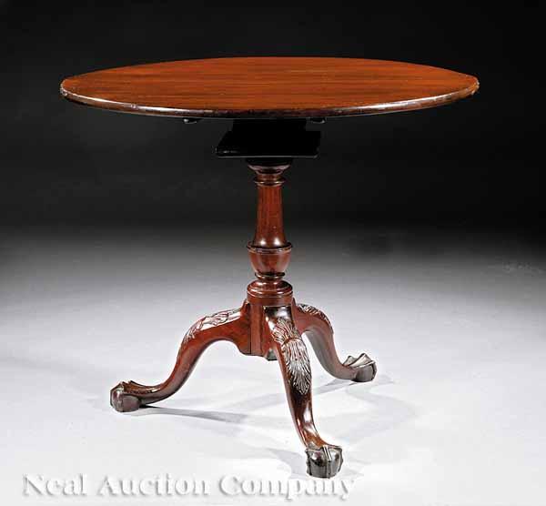 Appraisal: An American Chippendale Carved Walnut Tea Table - New York