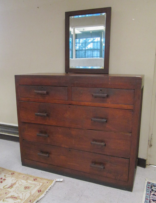 Appraisal: ANGLO-INDIAN MAHOGANY DRESSER WITH MIRROR British Raj era India c