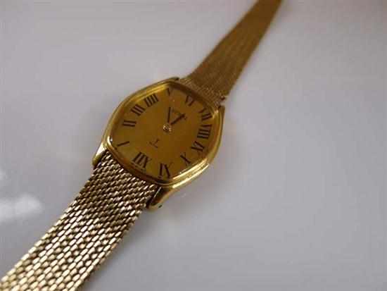 Appraisal: A LADIES TURLER CT GOLD WRISTWATCH TO MESH BANDS WITH