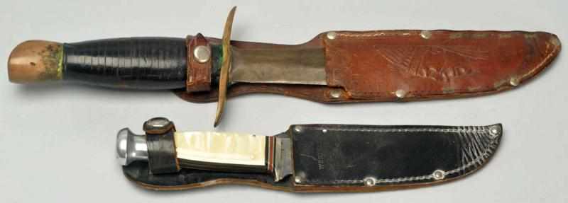 Appraisal: Lot of Hunting Style Knives Largest knife measures inches long