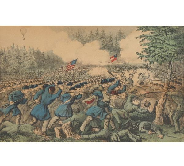 Appraisal: Currier and Ives print The Battle of Fair Oaks VA