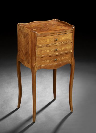 Appraisal: Louis XV-Style Fruitwood Occasional Table fourth quarter th century the