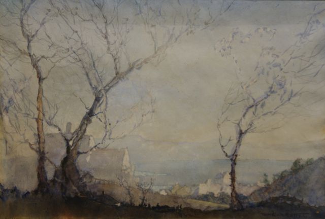 Appraisal: Tom Garrett - Untitled Landscape watercolour signed 'TOM GARRETT' lower