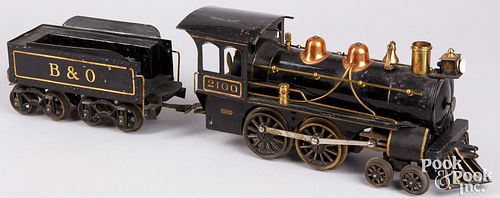 Appraisal: EARLY VOLTAMP LOCOMOTIVE AND TENDEREarly Voltamp locomotive and tender in