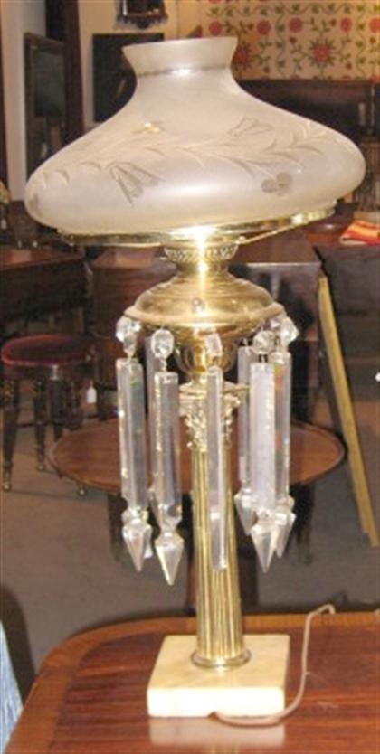 Appraisal: Single brass sinumbra table lamp cornelius and co philadelphia circa