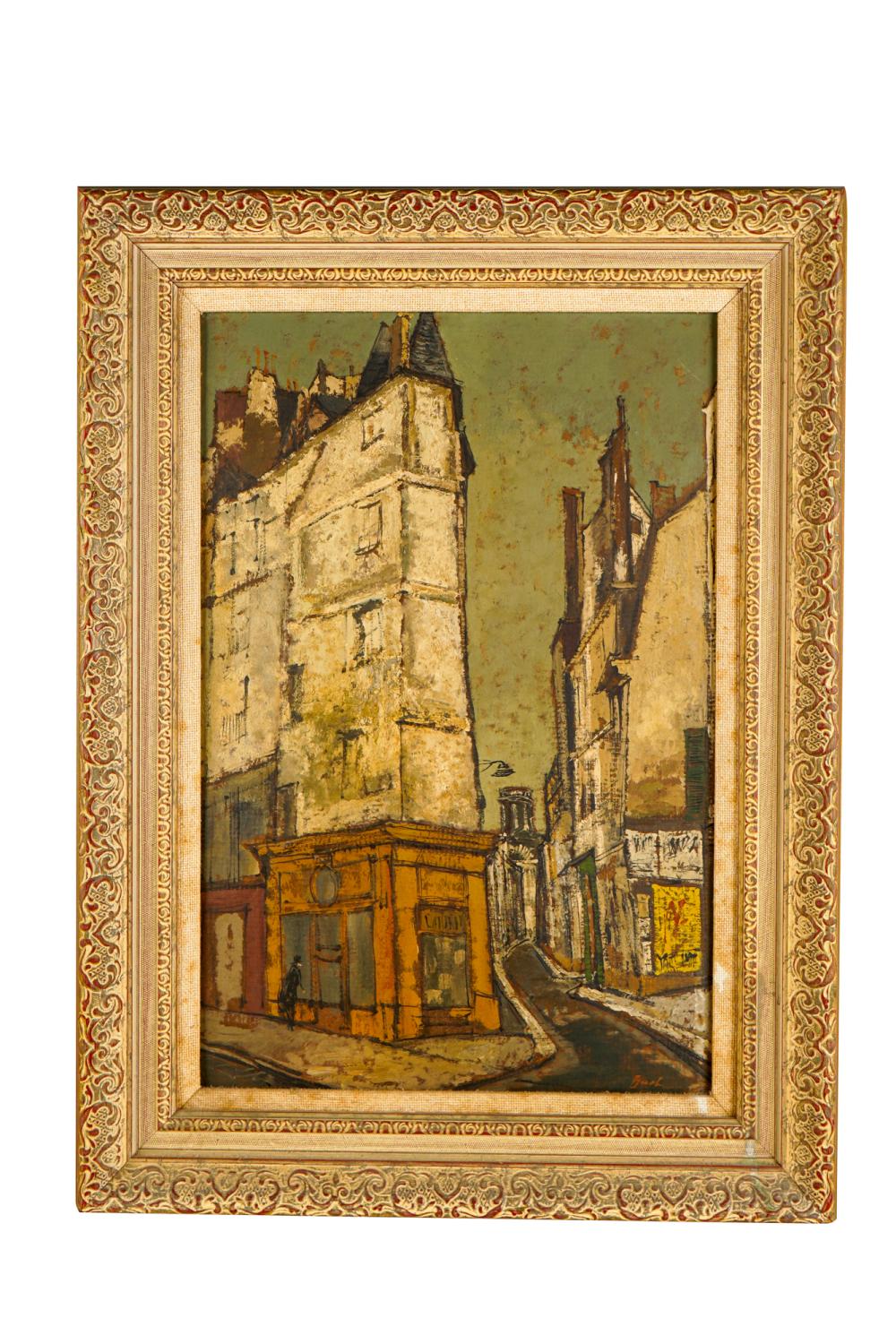 Appraisal: CHARLES WILLIAM BUSH - STREET CORNER-PARIS oil on board signed