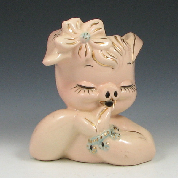 Appraisal: Hull Novelty Pig Planter w Gold - Mint Novelty pig