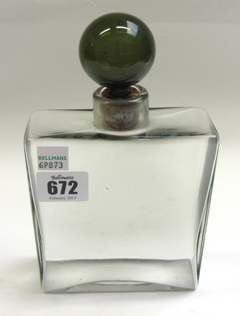 Appraisal: A glass scent bottle and stopper early-mid th century of