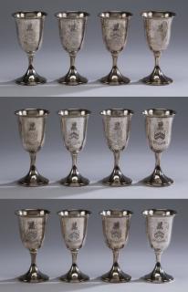 Appraisal: S Kirk Son sterling water goblets h S Kirk Son