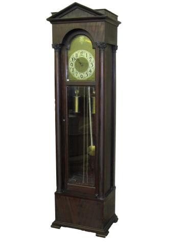 Appraisal: Colonial Tall Case Mahogany Greek Revival Style Clock with Regina