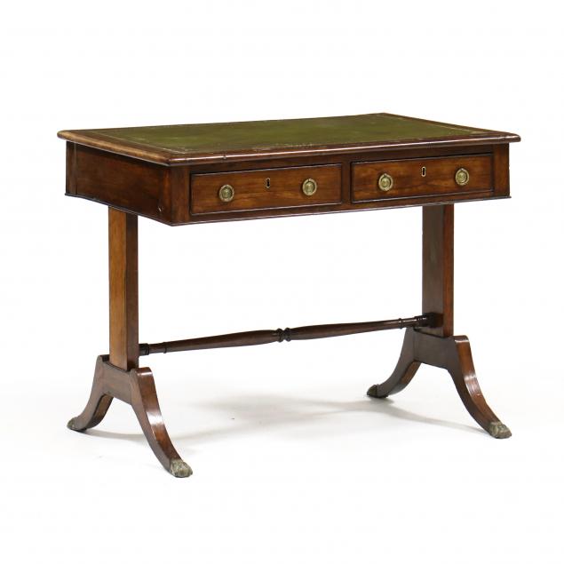 Appraisal: REGENCY ROSEWOOD DIMINUTIVE LIBRARY TABLE Early th century deal secondary