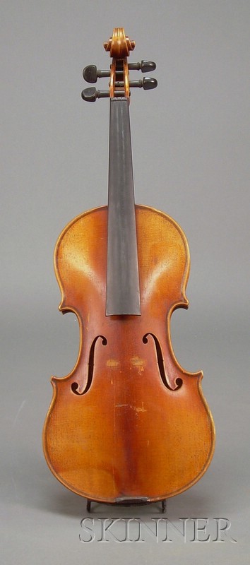 Appraisal: German Violin c labeled COPY OF ANTONIUS STRADIVARIUS length of