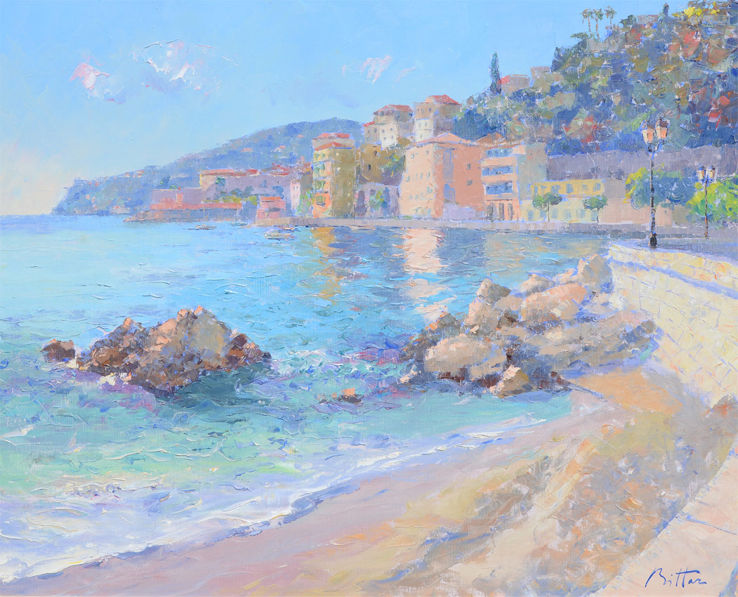 Appraisal: BITTAR Pierre French - ''Bord de mer Villefranche'' Seaside Villefranche