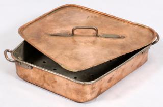 Appraisal: A TH CENTURY FRENCH COPPER TURBOT AND COVER A TH