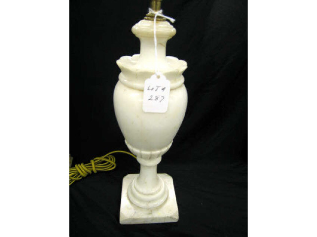 Appraisal: Carved Marble Table Lamp