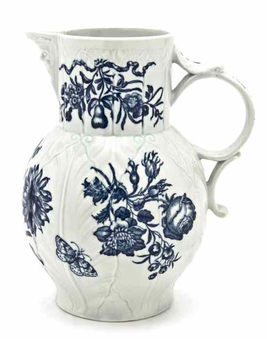 Appraisal: A Worcester Porcelain Pitcher of handled form with mask spout