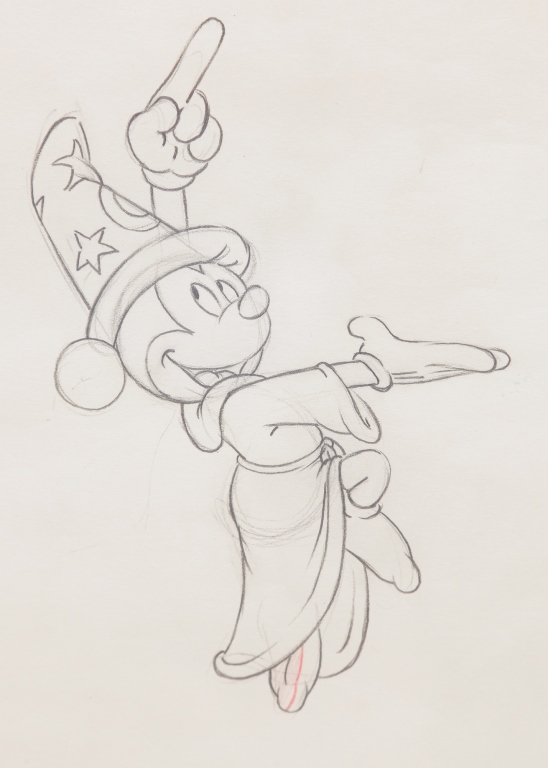 Appraisal: WALT DISNEY ORIGINAL PRODUCTION PENCIL DRAWING Ca Pencil drawing of