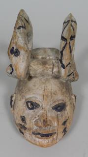 Appraisal: Yoruba mask Yoruba mask wood and pigment used for the